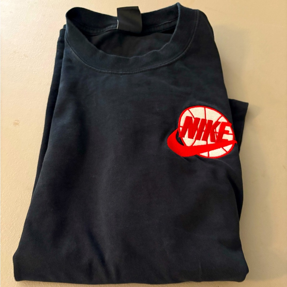 Nike Charcoal Tee with White Swoosh